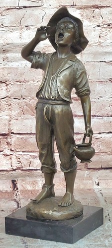 Classic bronze boy statue - classic,