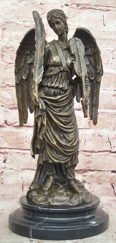 Handcrafted bronze angel with - bronze,