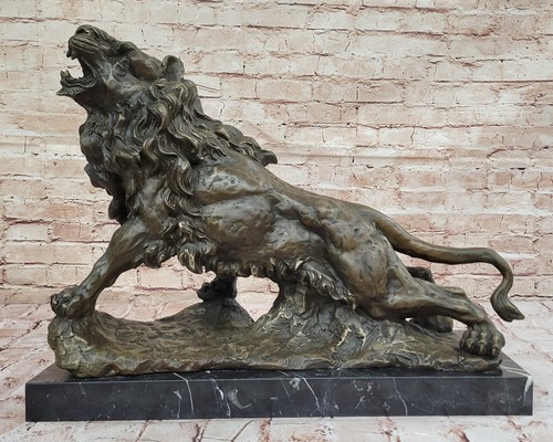 Massive roaring lion - roaring, by